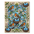 Spring Robin and Blue Egg Meadow Rug