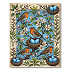 Spring Robin and Blue Egg Meadow Rug