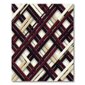 Crimson Beige Intersecting Lines Rug