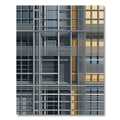 Modern Yellow Gray Linear Grid Rug