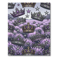Regal Purple Crown and Star Landscape Rug
