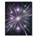 Radiant Purple Silver Galactic Starburst Rug