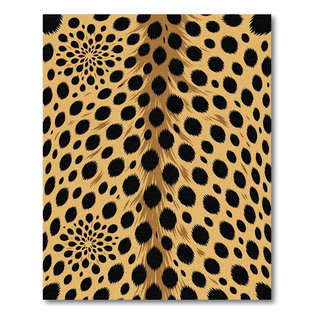 Golden Black Spot Swirl Rug