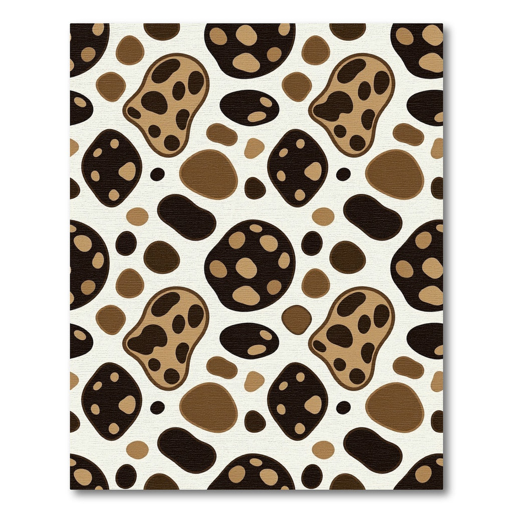 Brown Spotted Organic Shape Rug