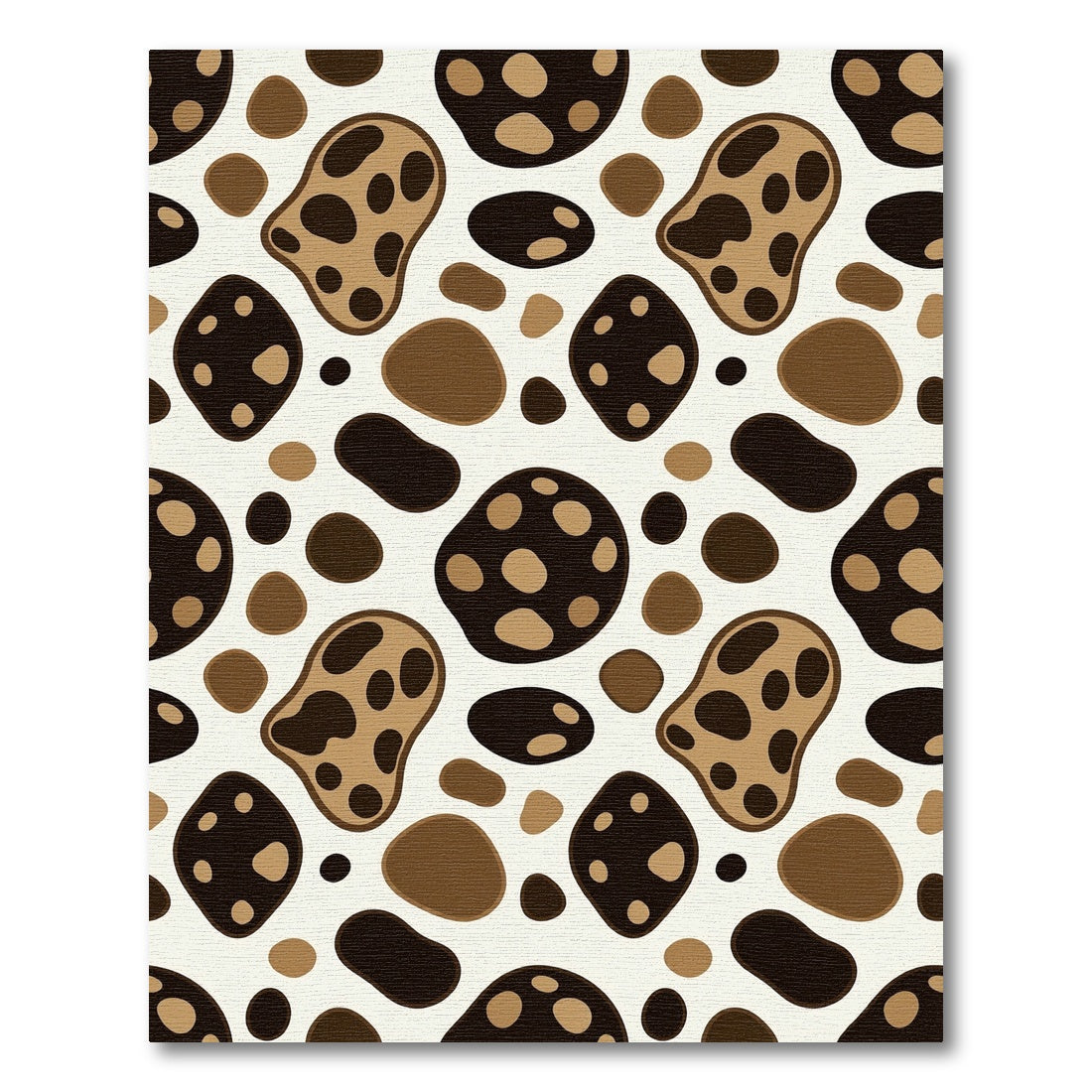 Brown Spotted Organic Shape Rug