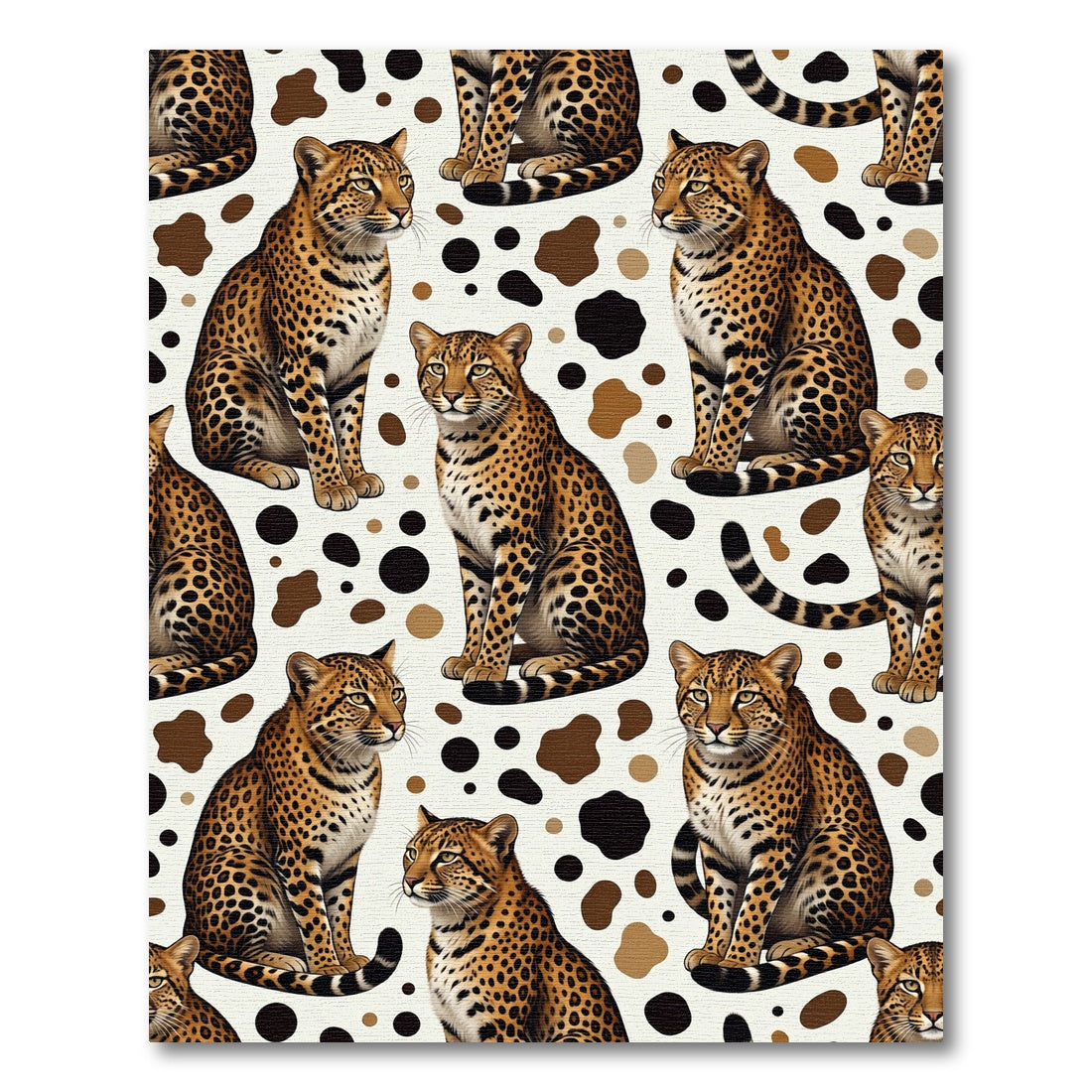 Leopard Spots Animal Spots Composed Rug