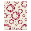 Crimson Pink Circles Abstract Composition Rug