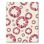 Crimson Pink Circles Abstract Composition Rug