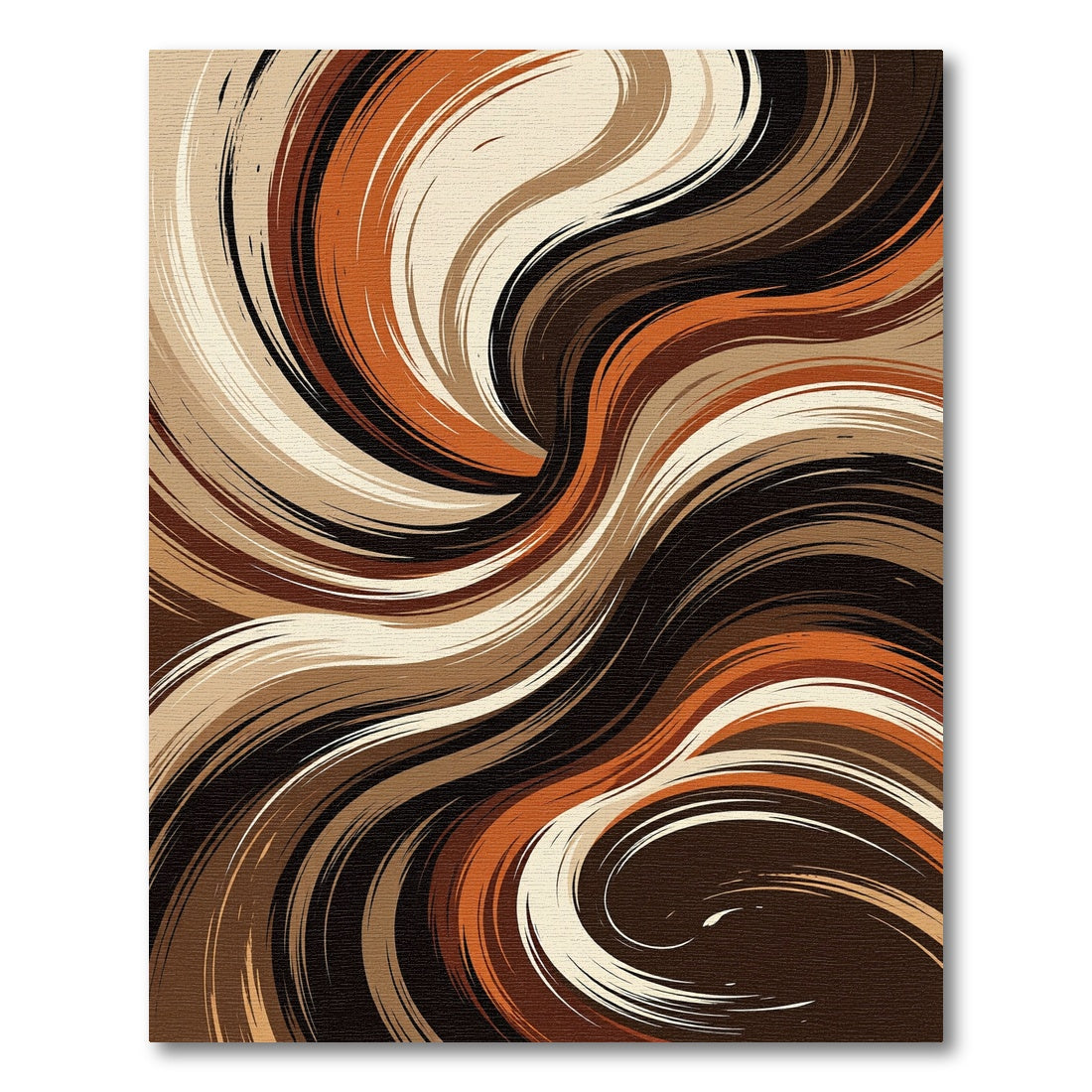 Earthy Swirl Abstract Flow Rug