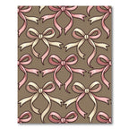 Elegant Pink and Cream Ribbon Bows Rug