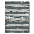 Distressed Coastal Horizon Line Design Rug