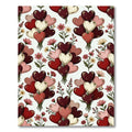 Heart and Wildflower Bouquet Wallpaper Rug