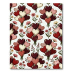 Heart and Wildflower Bouquet Wallpaper Rug