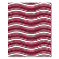 Crimson Wavy Linear Abstract Stripes Rug