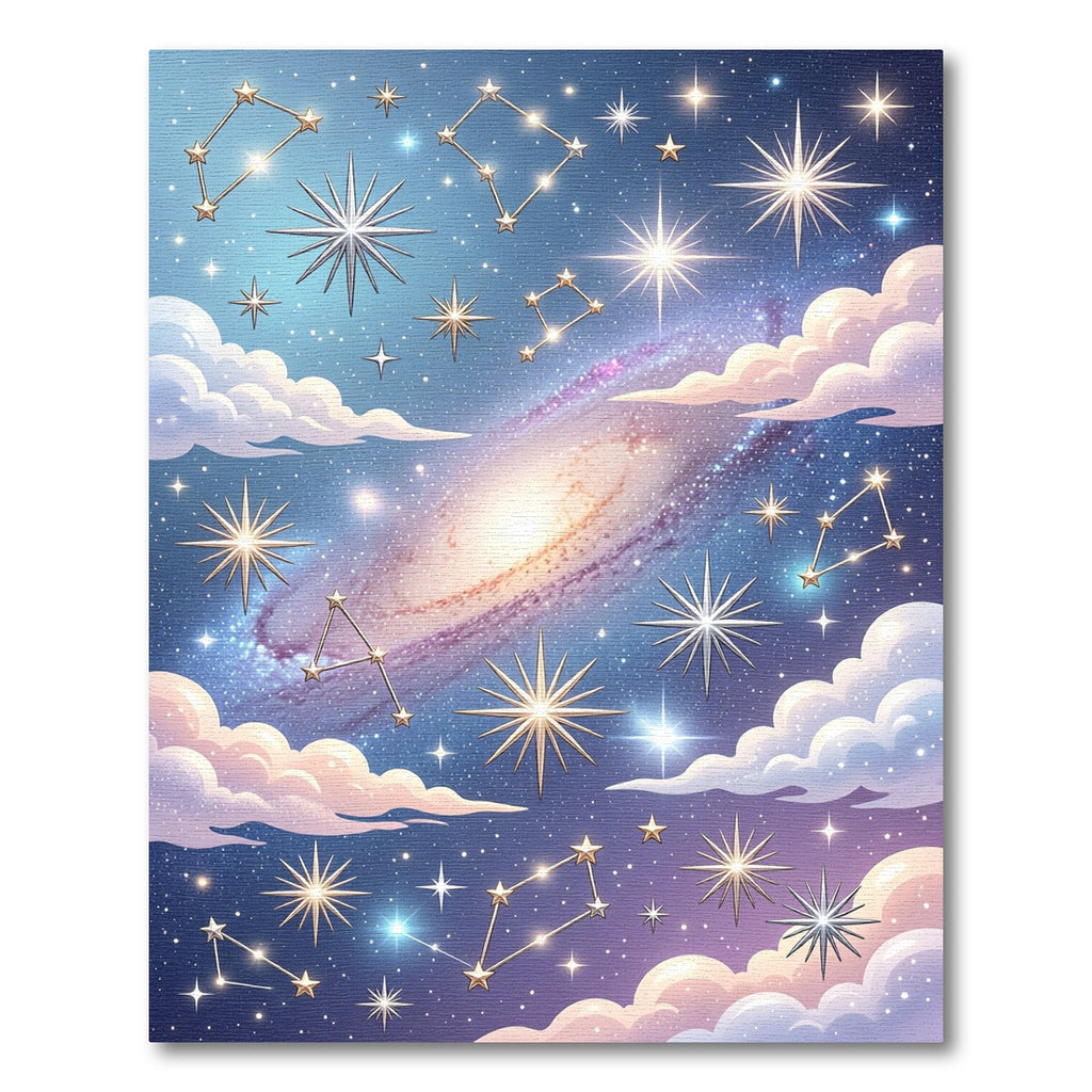 Cosmic Constellations And Starry Galaxy Rug