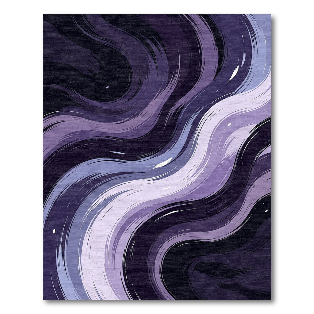 Liquid Violet Abstract Swirl Rug