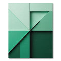 Mint Green Geometric Quadrant Composition Rug