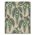 Sage Green Wisteria Botanical Willow Vibe Rug