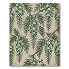 Sage Green Wisteria Botanical Willow Vibe Rug