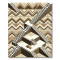 Geometric Staircase Illusion Rug