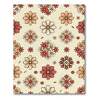 Retro Amber and Cream Daisy Meadow Rug