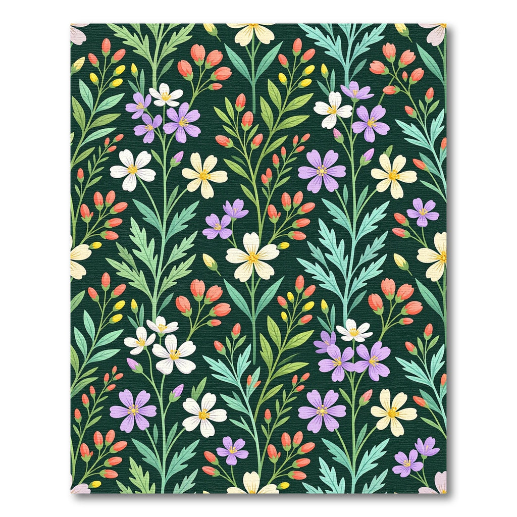 Emerald Green Floral Garden Medallion Rug