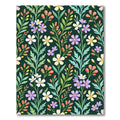 Emerald Green Floral Garden Medallion Rug