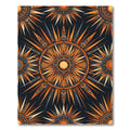 Radiant Amber Celestial Sunburst Medallion Rug