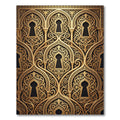 Ornate Golden Arch Filigree Arabesque Rug