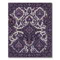 Rich Amethyst Floral Fish Medallion Rug