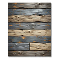 Distressed Wood Grain Plank Composition Rug