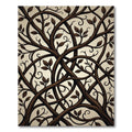 Brown Intertwined Tree Branches Rug
