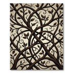 Brown Intertwined Tree Branches Rug