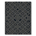 Ancestral Geometric Diamond Black Rug