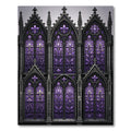 Gothic Violet Fleur-de-lis Cathedral Window Rug
