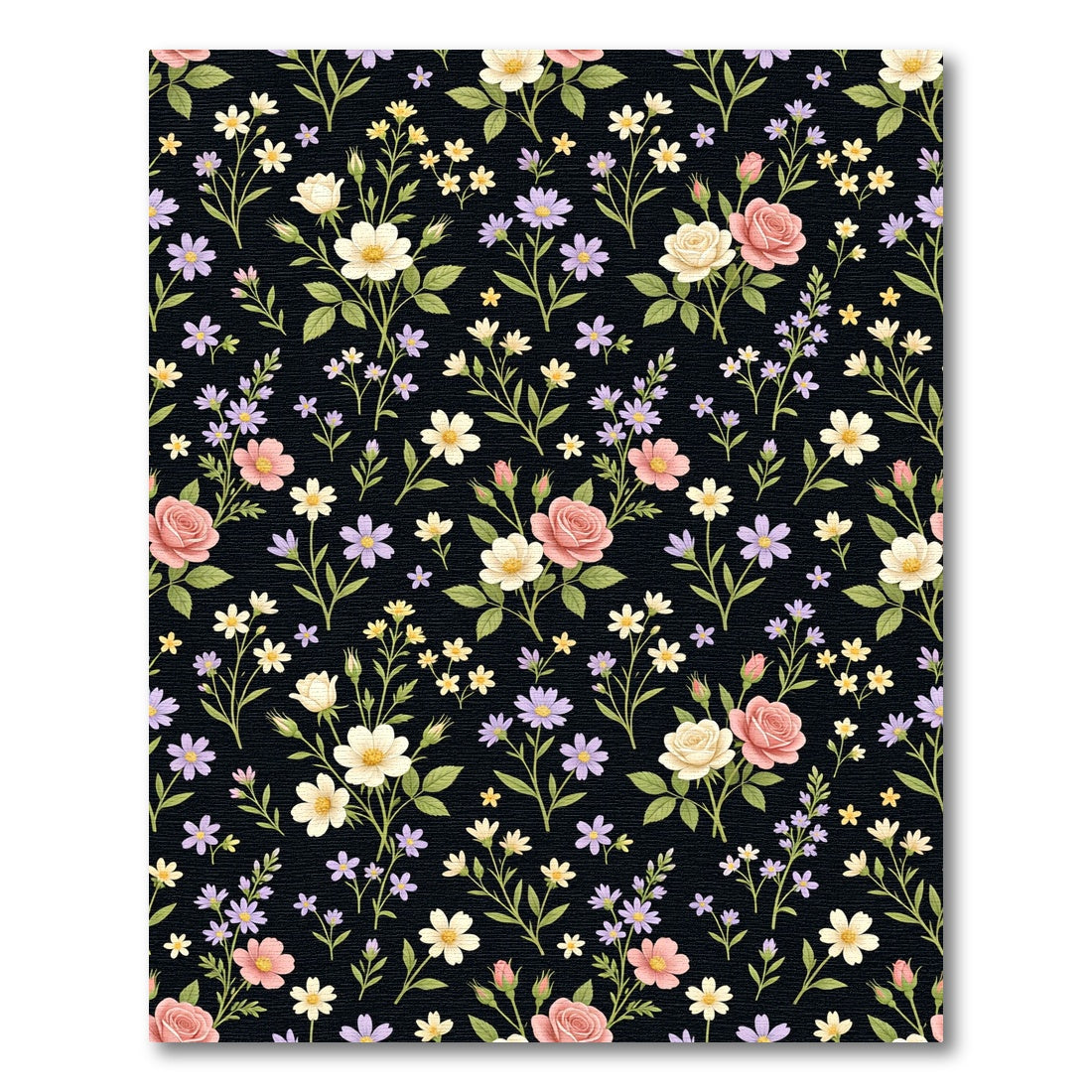 Vintage Rose Garden Floral Medley Rug
