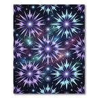 Cosmic Starburst Purple Blue Galaxy Rug