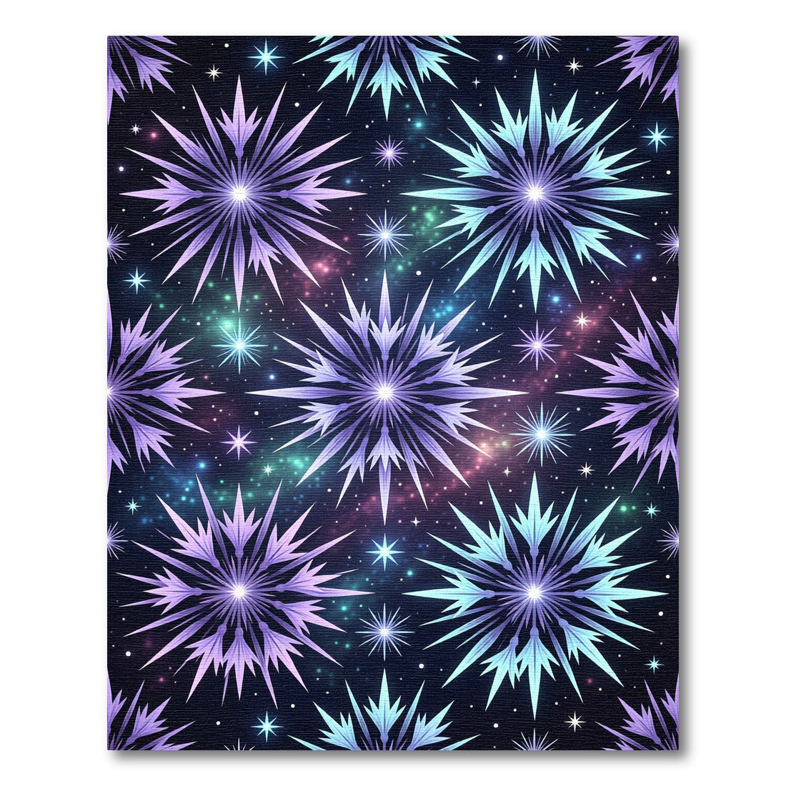 Cosmic Starburst Purple Blue Galaxy Rug