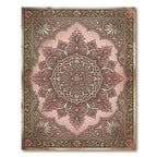 Vintage Blush Floral Medallion Area Rug