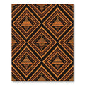Earthy Brown Tribal Geometric Diamond Rug