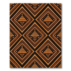 Earthy Brown Tribal Geometric Diamond Rug