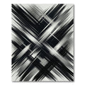 Black White Abstract Scratched Lines Rug
