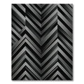 Sophisticated Monochrome Geometric Chevron Rug