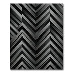 Sophisticated Monochrome Geometric Chevron Rug
