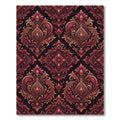 Ornate Red and Gold Damask Rug