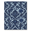 Deep Blue Floral Acanthus Scroll Rug