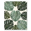 Vibrant Green Monstera Leaf Pattern Rug