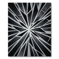 Modern Black and White Shattered Geometric Rug