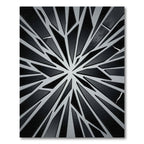Modern Black and White Shattered Geometric Rug