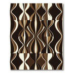 Retro Brown Swirls Composition Rug